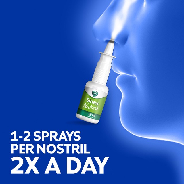 Vicks Sinex Natura nasal spray 20ml (British brand)