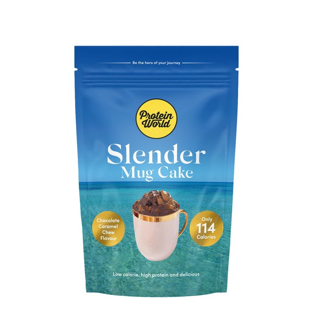 Protein World chocolate caramel chew mug cake mix 500g, imported from the UK