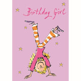 Woodmansterne Quentin Blake Handstand birthday card, imported from the UK