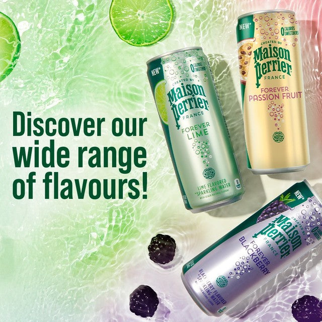 Maison Perrier Forever Lime sparkling water multipack, imported from the UK