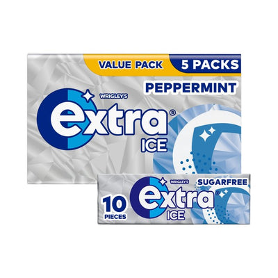 M&S Wrigley's Extra Ice Peppermynte Sukkerfri Tyggegummi Multipack 70g- Kjøp online hos McGrocer