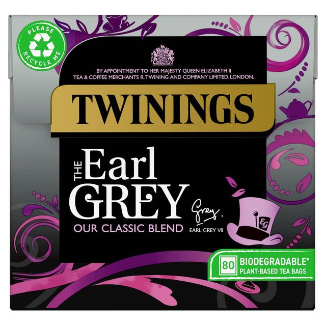 Twinings Earl Grey tea 80 tea bags - British product