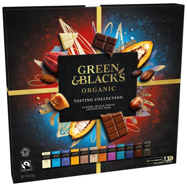 Green & Black's organic chocolate taste collection 24 bars (British brand)