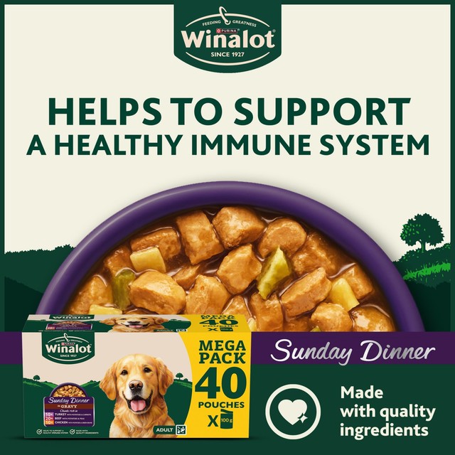 Winalot Sunday Dinner wet dog food, UK version