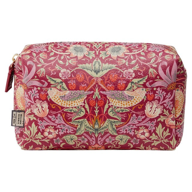 William Morris Strawberry Thief medium wash bag red - British product