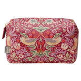 William Morris Strawberry Thief medium wash bag red - British product