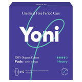 Yoni Organic Heavy Period Pads 10 Pack (British brand)