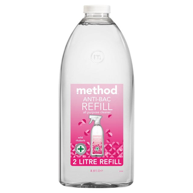 Method Antibacterial All Purpose Cleaner Refill Rhubarb 2L, imported from the UK