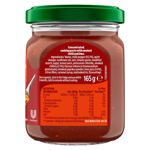 Knorr smoked chili & lime cooking paste 165g, UK version