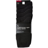 M&S Women's Supersoft Crew Socks Sumptuously Soft Black Size 3-5, imported from the UK