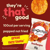 Popchips Barbeque Sharing Crisps 85g, imported from the UK