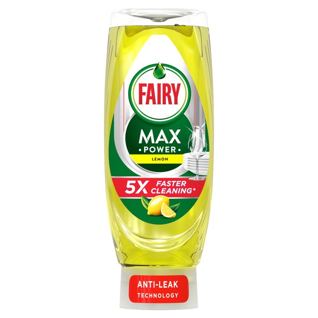 Fairy MaxPower Washing Up Liquid Lemon 545ml - British product