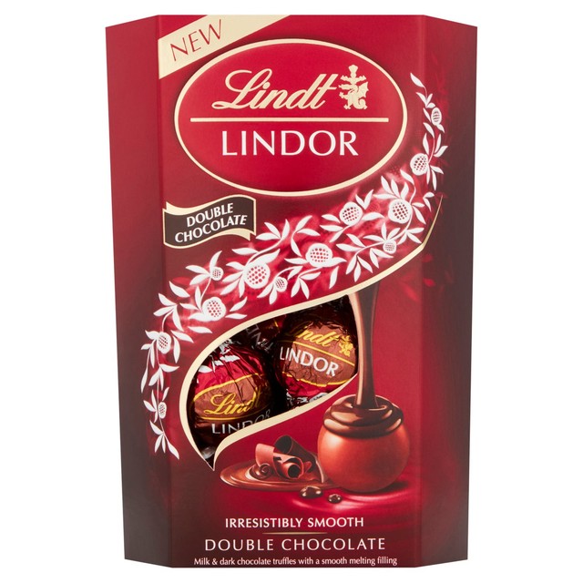 Lindt double chocolate truffles 200g box, UK version