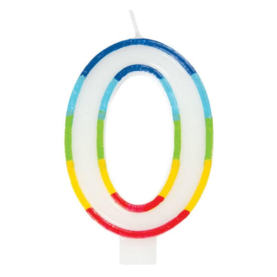 M&S Unique Party Number 0 Rainbow 10th Birthday Number Candle- Buy online at McGrocer