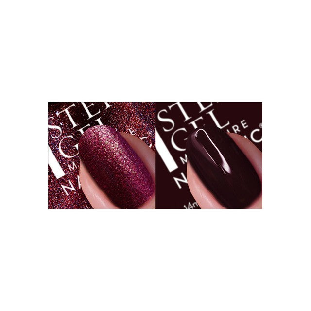 Nails Inc. Cherry Noir nail polish duo, imported from the UK