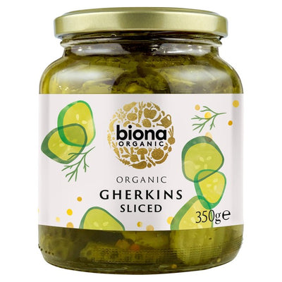 M&S Biona Organic Gherkin Slices Pickled Gherkins 350g- Buy online at McGrocer