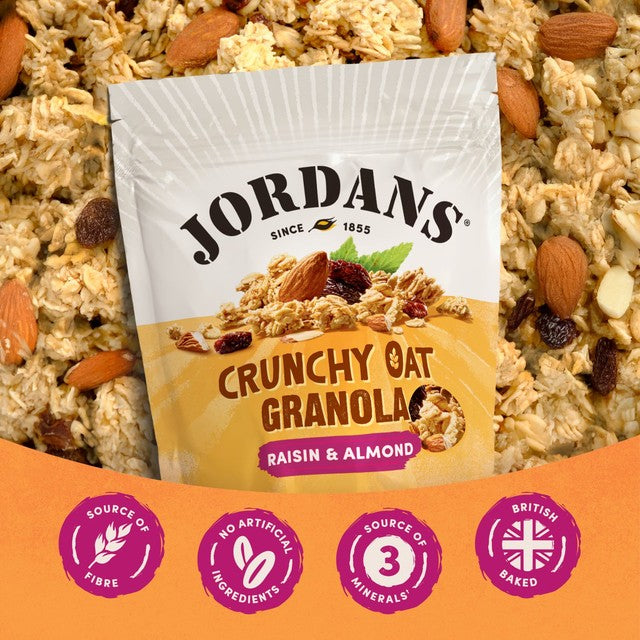 Jordans Crunchy Oat Granola Raisin & Almond 750g, imported from the UK