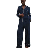 Autograph Women's Cotton Modal Revere Pyjamas Navy XL, imported from the UK