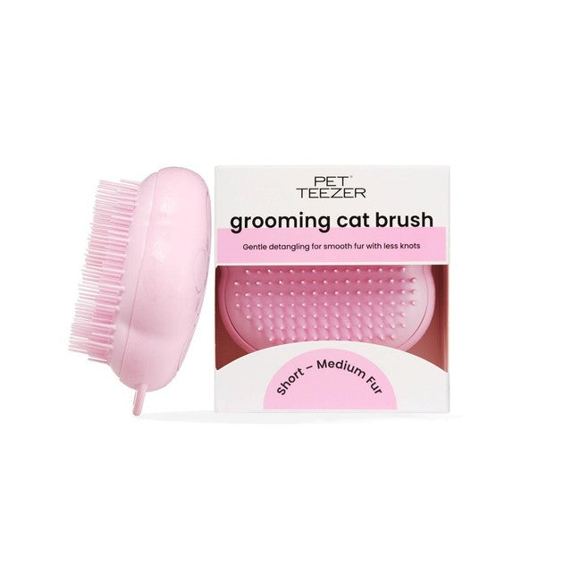 Tangle Teezer cat brush pink for short to medium fur, UK version