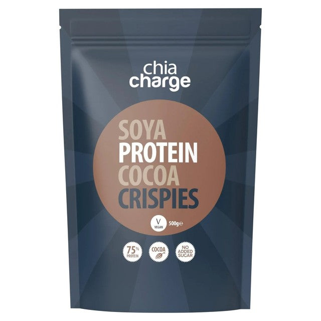 Chia Charge cocoa soya protein crispies 500g, UK version
