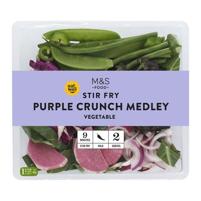 M&S Purple Crunch Stir Fry 220g, imported from the UK