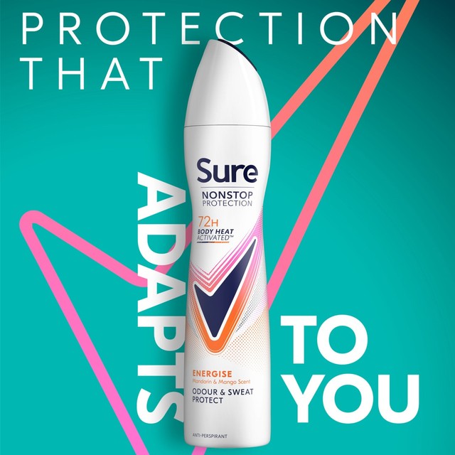 Sure Women Energise Anti-Perspirant Spray 250ml (British brand)