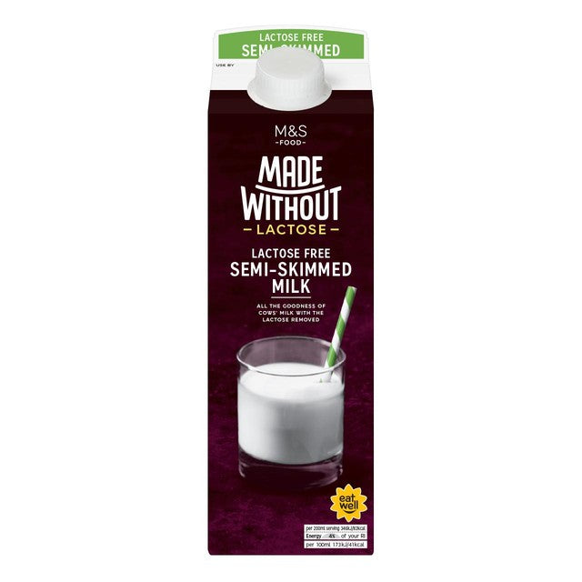 M&S laktosefreie fettarme Milch 1L, importiert aus dem Vereinigten Königreich