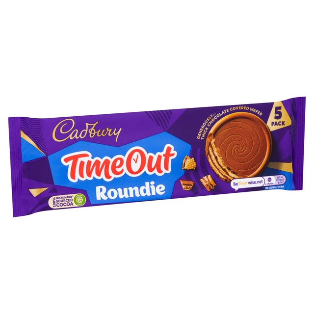 Cadbury Timeout Roundie Milk Chocolate Wafer Biscuits 150g - British product