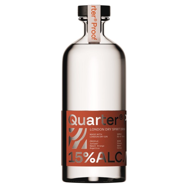 Quarter London Dry Gin 70cl, imported from the UK