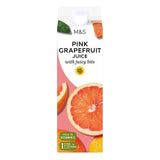 M&S pink grapefruit juice with juicy bits 1L, imported from the UK