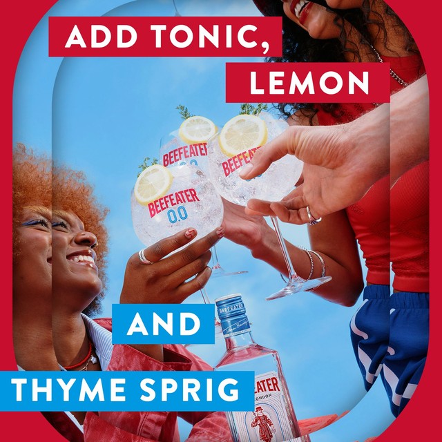 Beefeater 0.0% alcohol-free gin bottle 70cl, UK version
