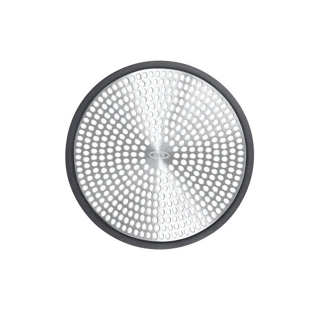 OXO Softworks stainless steel/black shower drain cover 13.2cm imported from the UK