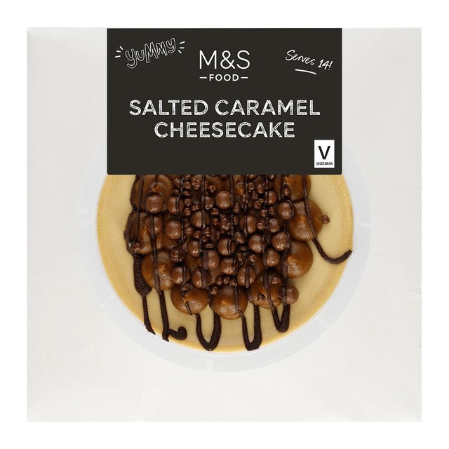 M&S salted caramel cheesecake 1.2kg, imported from the UK