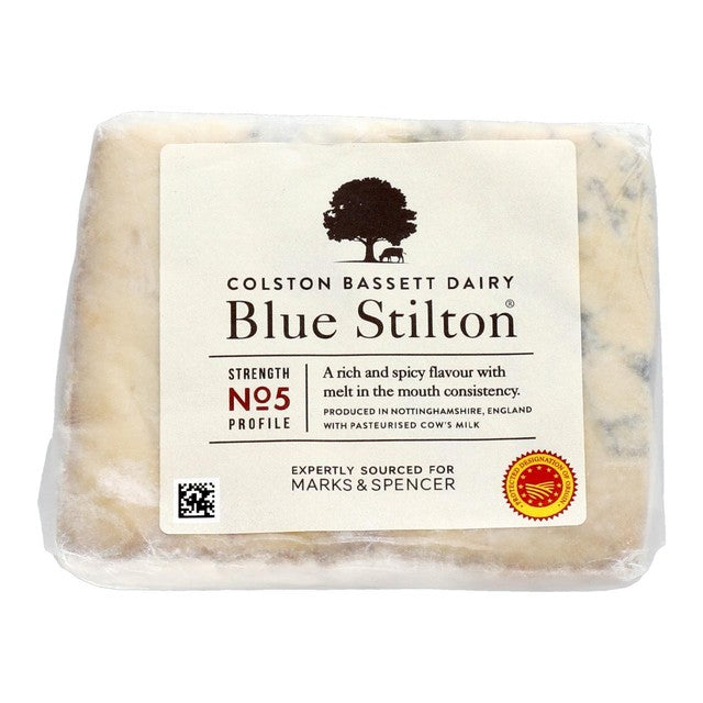 M&S Colston Bassett Blue Stilton cheese 200g, imported from the UK