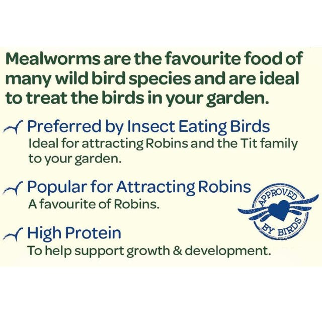 Peckish mealworms for wild birds 500g, imported from the UK