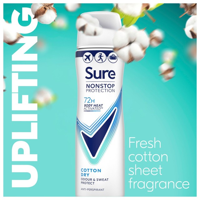 Sure Women Cotton Dry Anti-Perspirant Deodorant 75ml (British brand)
