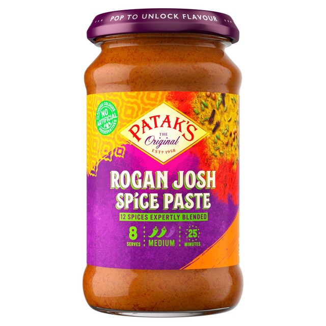Patak's Rogan Josh spice paste 283g, imported from the UK