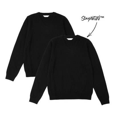 M&S Unisex Pure Cotton School Jumper Black 4-5 Years