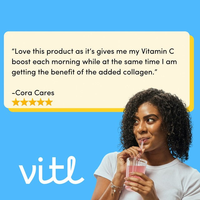 VITL collagen and vitamin C peach effervescent tablets 20 tablets (British brand)