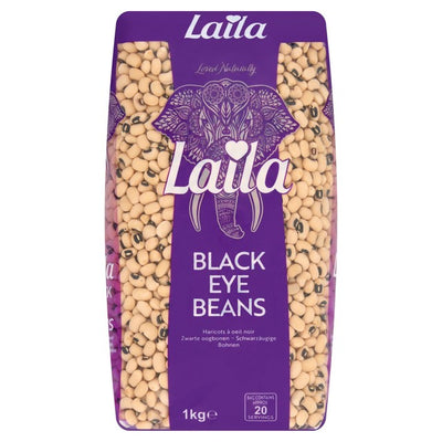 M&S Laila Black Eye Beans Dried Beans 1kg- Buy online at McGrocer