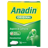 Anadin Original pain relief tablets 16s - British product