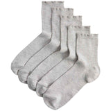 M&S supersoft ribbed ankle socks grey marl (British brand)