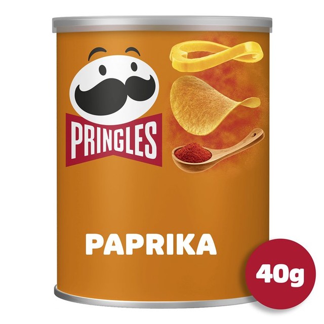 Pringles paprika crisps 40g, imported from the UK