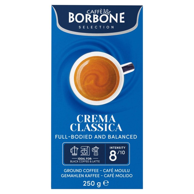 Caffe Borbone ground filter coffee Crema Classica 250g - British product