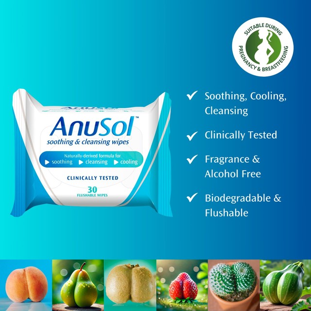 Anusol Soothing Cleansing Wipes pack of 30 - British product