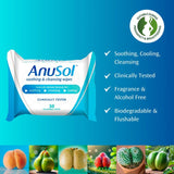 Anusol Soothing Cleansing Wipes pack of 30 - British product