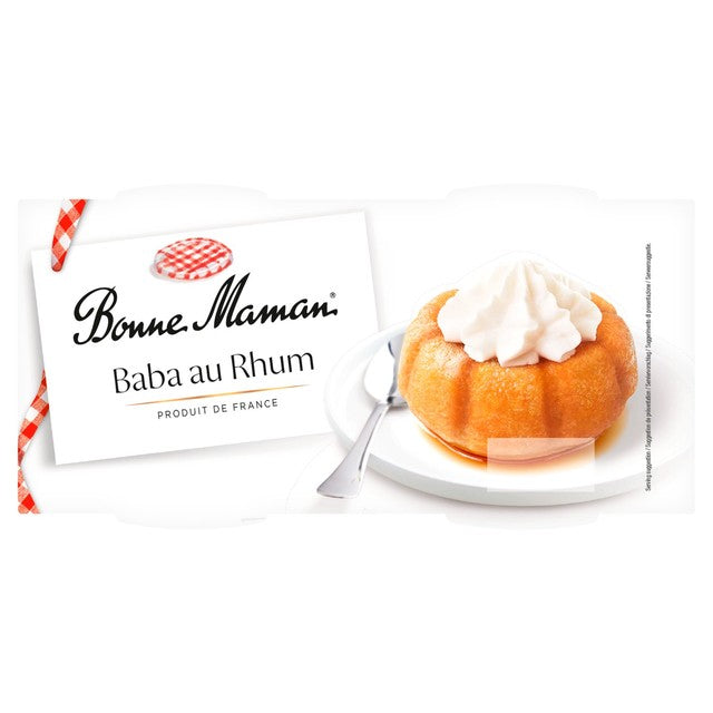 Bonne Maman Baba au Rhum sponge pudding 2 x 140g - British product