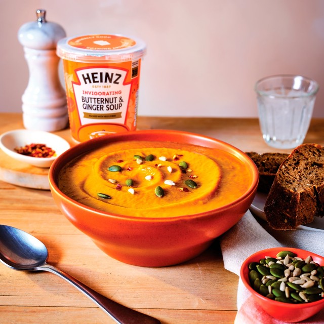 Heinz butternut squash and ginger soup pot 400g, UK version