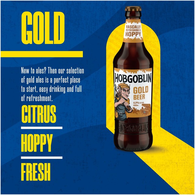 Hobgoblin Gold Ale 500ml, UK version