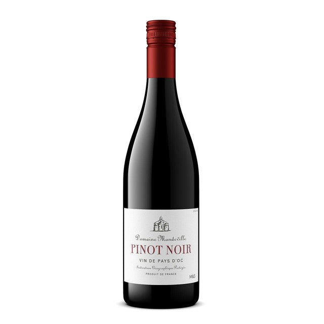 M&S Domaine Mandeville Pinot Noir red wine 75cl, imported from the UK